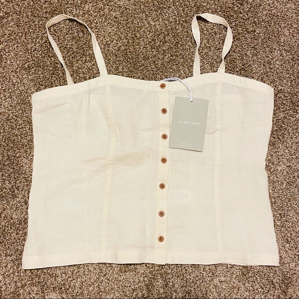 Unworn Everlane picnic lane top, white size 4